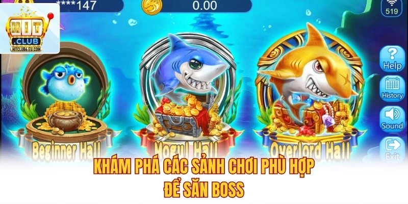 Khám phá các sảnh chơi phù hợp để săn Boss